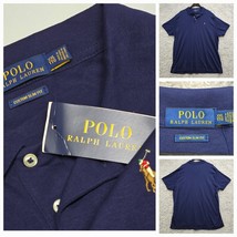 Polo Ralph Lauren Shirt Mens XXL Blue Custom Slim Fit Preppy School Fles... - £44.49 GBP