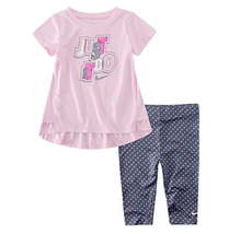 Nike Baby Girls 2-Pc. Dri-fit Tunic &amp; Capri Set, Various Sizes - £27.17 GBP