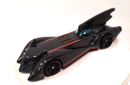 DC Comics Hot Wheels Batmobile Black Red Stripes Blue Windows 2014 Batman CFK21 - £7.54 GBP