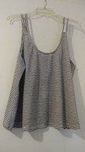 Primark Black/White stripes Sleeveless Soft Knit Tank Top 16 - £4.79 GBP