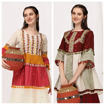 Navratri kedia Top for Dandia with beautiful embroidery Size-S to XXL,MultiColor - £30.57 GBP