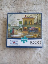 Charles Wysocki 1000 Piece Puzzle Dampy Donuts on a Dreary Day Buffalo - $18.99
