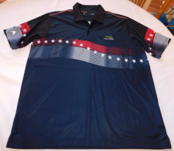 Antigua Men&#39;s Short Sleeve Polo Shirt Size L lg Navy Blue Linville Land ... - £22.88 GBP