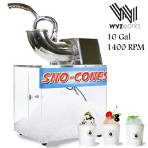 Ice Shaver Snow Cone Hawaiian Shaved Margarita Maker Stainless Steel Party Box - £364.49 GBP