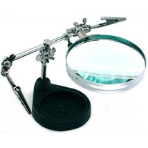 Double Third Hand Base With 2X Magnifier Soldering Jewelry Design Repair Tool - £15.30 GBP