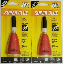 Lot 2 The Original Super Glue New Flow Control Dispenser 0.10 oz / 3 g S... - £8.87 GBP