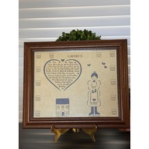 Scherenschnitte Paper Cutting A MOTHER IS Framed Vintage 1985 Signed - £21.99 GBP