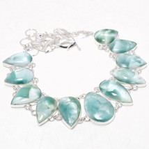 Blue Cat&#39;s Eye Gemstone Handmade Christmas Gift Necklace Jewelry 18&quot; SA 2310 - £11.18 GBP