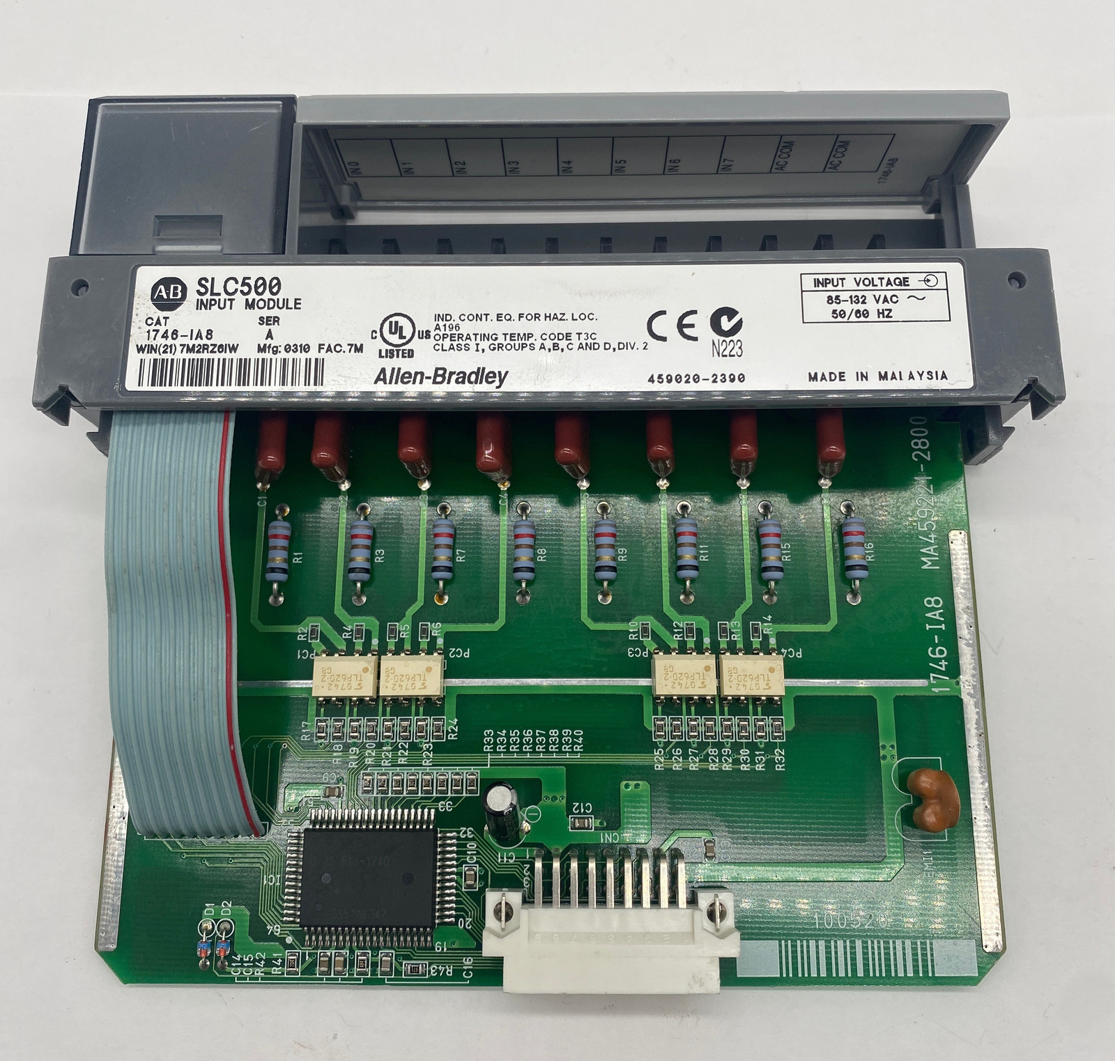 Allen-Bradley 1746-1A8 SER.A SLC500 Input Module  - $22.50