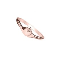 New Simple Celtic Claddagh Engagement Ring 14K Rose Gold Plated For her Gift - £51.46 GBP