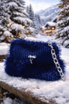 "Midnight Elegance" Bag - handmade crochet bag - $64.35