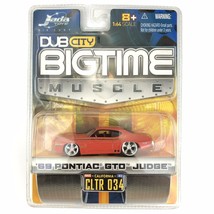 Jada Dub City Bigtime Muscle 69 1969 Pontiac GTO Judge Orange Diecast 1/64 Scale - $25.70