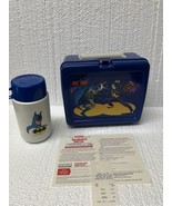 Vintage 1982 Batman  &amp; Joker Thermos Lunch Box W Thermos DC Comics Plast... - $48.47 CAD