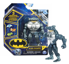 DC Batman Silver Variant King Shark 4&quot; Figure with 3 Surprise Accessories MIB - £11.75 GBP