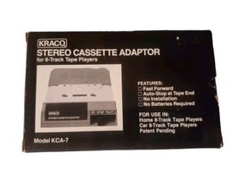 Vintage Kraco Stereo Cassette Adaptor For 8 Track Tape Players KCA-7 - £17.47 GBP