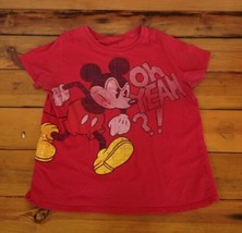 Vintage Style Distressed Angry Mickey Mouse Oh Yeah?! Womens T-Shirt XL 16W - £14.93 GBP