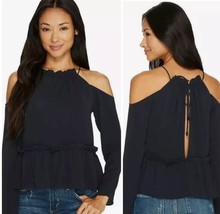 Women&#39;s Tavik Last Call Black Cold Shoulder Long Sleeve Top blouse New S... - $11.02 CAD