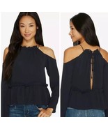 Women&#39;s Tavik Last Call Black Cold Shoulder Long Sleeve Top blouse New S... - $7.89