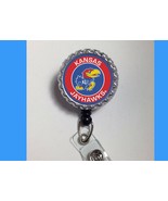 Kansas Jayhawks university  Retractable Reel ID Badge Holder nurse cna R... - £4.29 GBP