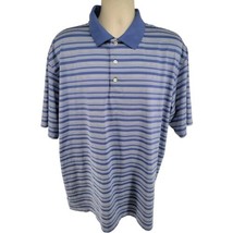 Peter Millar Summer Comfort Golf Polo Shirt Men&#39;s XXL Blue Striped - $34.60