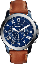 Fossil Grant Mens Watch Chronograph Display Genuine Leather or Stainless... - $87.13