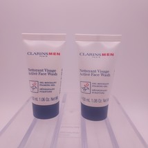 LOT OF 2 Clarins MEN Active Face Wash  Sealed Travel Size 1.06oz - $203.01 MXN