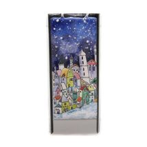 Christmas Village Candle Snowy Hand Painted D18001 - £13.05 GBP