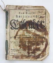 1821 Antique High German American Almanac Germantown Pa William Penn Henlanders - £38.01 GBP