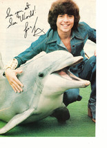 Tony Defranco teen magazine pinup clipping Sea World time with a dophin Bop - $3.50