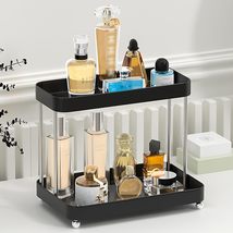 2 Tier Kitchen Countertop Organizer Black Makeup Bathroom, 2 Tier-Black - £29.37 GBP