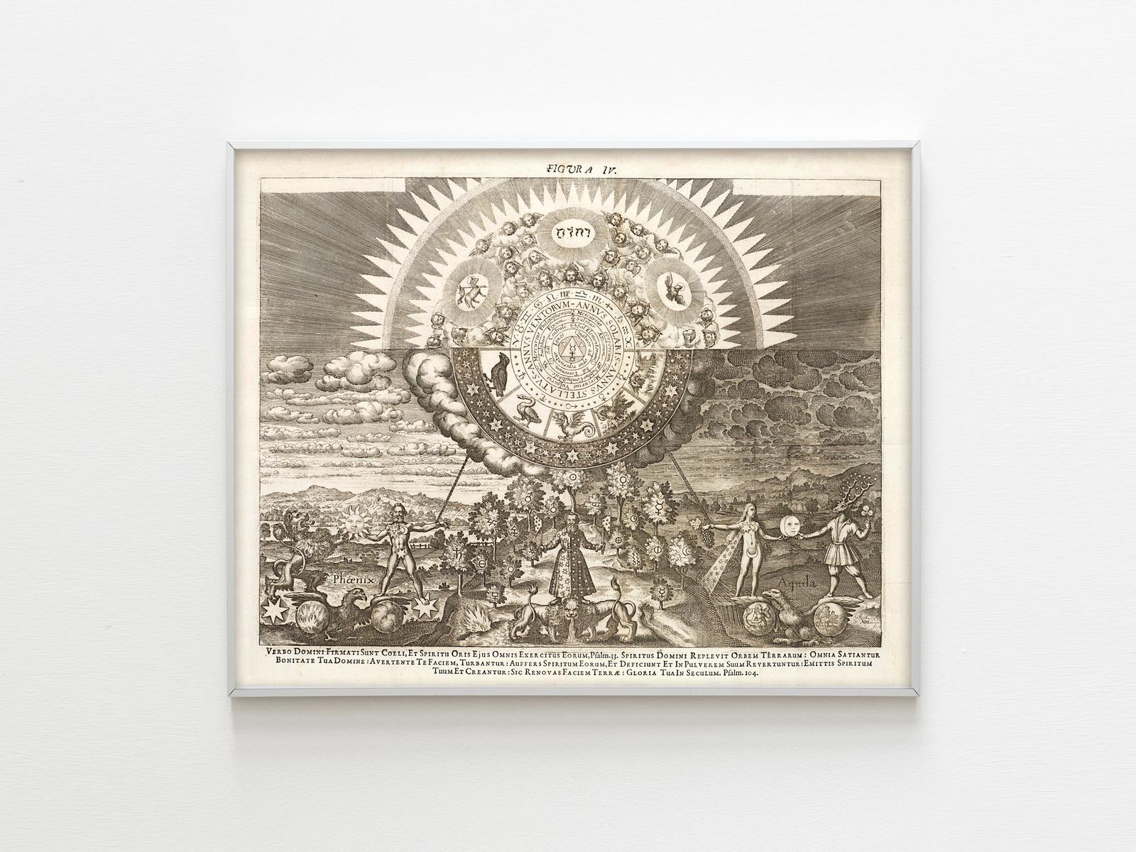 Rare Alchemy Print 1678 Hermetical Philosophy, Cosmology Mysticism Print, Hermet Item image 3