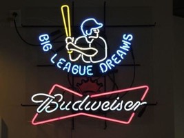 New Budweiser Big League Dreams Baseball Open Light Lamp Neon Sign 24&quot;x20&quot; - £198.10 GBP