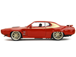1972 Plymouth GTX Red with Gold Graphics &quot;Bigtime Muscle&quot; Series 1/24 Di... - $41.76