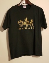 Embroidered Hawaii T Shirt, Womens Medium Vintage gold thread. ANVIL made in USA - £15.56 GBP