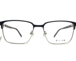 Helium Eyeglasses Frames 4420 SATIN NAVY Blue Silver Square Full Rim 55-... - $37.20