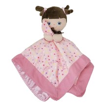 GARANIMALS BROWN HAIR GIRL DOLL PINK SECURITY BLANKET STUFFED ANIMAL PLU... - £36.39 GBP