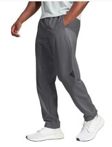 Adidas Mens Pants Gray Grey Active Elastic Waist Moisture Wicking Pocket... - $42.99