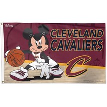 Cleveland Mickey NBA Basketball Fan Cave 5 foot Flag Wall Hanger GREAT G... - $21.99