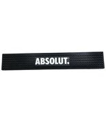 Set of 6 ABSOLUT Vodka Bar Rail Mats Black 20.5” X 3.5” NEW - $24.95