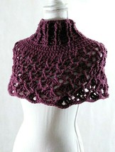 Cowl Wrap Crochet Scarf Handmade Turtle neck Gift Fashion - $36.63