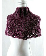Cowl Wrap Crochet Scarf Handmade Turtle neck Gift Fashion - £28.85 GBP