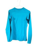 Nike Pro Combat Dri Fit Compression Long Sleeve Shirt Blue Womens Size S - $14.40