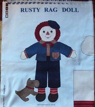 Cranston Fabric Panel Quilt Rusty 20&quot; Raggedy Andy Rag Doll Boy Dog Sew Pattern - £11.05 GBP