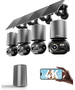 4K Color Night Vision, Solar Security Camera System with 360° PT, No Mon... - $923.55 CAD