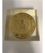 Seoul National University Hospital Medallion In Lucite Paper Weight 3” X... - $81.17 CAD