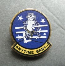 Usn Us Navy F-14 Tomcat Anytime Baby Aircraft Lapel Pin Badge 1 Inch - £4.43 GBP