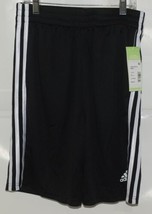 Adidas AH5547 Large 14/16 Classic Black White Stripped Shorts Front Pockets image 1
