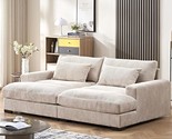 Luxe Sleeper Sofa With Soft Corduroy Upholstery, Double Chaise Design, C... - $2,031.99
