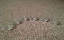 Lot of 6 Vintge Lancer ARCOROC France Small Clear Water Glass Tumblers 3.5&quot; - £56.08 GBP