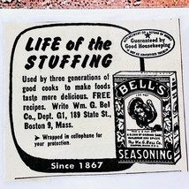 1949 Bell&#39;s Seasoning Life of the Stuffing - Boston MA - Original Retro PRINT AD - $11.87